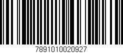 Código de barras (EAN, GTIN, SKU, ISBN): '7891010020927'