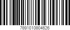Código de barras (EAN, GTIN, SKU, ISBN): '7891010804626'