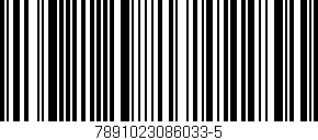 Código de barras (EAN, GTIN, SKU, ISBN): '7891023086033-5'