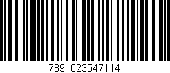 Código de barras (EAN, GTIN, SKU, ISBN): '7891023547114'