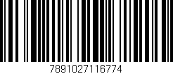 Código de barras (EAN, GTIN, SKU, ISBN): '7891027116774'