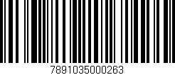 Código de barras (EAN, GTIN, SKU, ISBN): '7891035000263'