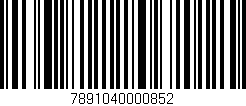 Código de barras (EAN, GTIN, SKU, ISBN): '7891040000852'
