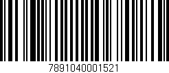 Código de barras (EAN, GTIN, SKU, ISBN): '7891040001521'