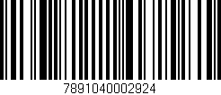 Código de barras (EAN, GTIN, SKU, ISBN): '7891040002924'
