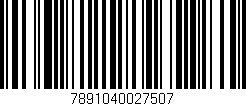 Código de barras (EAN, GTIN, SKU, ISBN): '7891040027507'
