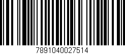 Código de barras (EAN, GTIN, SKU, ISBN): '7891040027514'