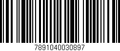 Código de barras (EAN, GTIN, SKU, ISBN): '7891040030897'