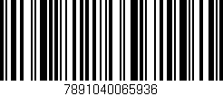 Código de barras (EAN, GTIN, SKU, ISBN): '7891040065936'