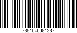Código de barras (EAN, GTIN, SKU, ISBN): '7891040081387'