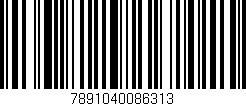 Código de barras (EAN, GTIN, SKU, ISBN): '7891040086313'