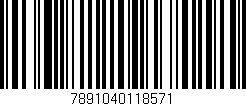 Código de barras (EAN, GTIN, SKU, ISBN): '7891040118571'