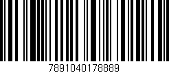 Código de barras (EAN, GTIN, SKU, ISBN): '7891040178889'
