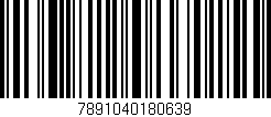 Código de barras (EAN, GTIN, SKU, ISBN): '7891040180639'