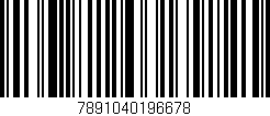 Código de barras (EAN, GTIN, SKU, ISBN): '7891040196678'