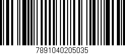 Código de barras (EAN, GTIN, SKU, ISBN): '7891040205035'