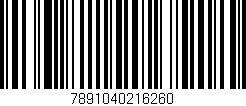 Código de barras (EAN, GTIN, SKU, ISBN): '7891040216260'