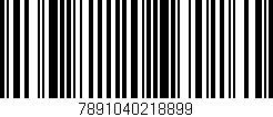 Código de barras (EAN, GTIN, SKU, ISBN): '7891040218899'