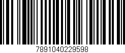 Código de barras (EAN, GTIN, SKU, ISBN): '7891040229598'