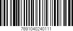 Código de barras (EAN, GTIN, SKU, ISBN): '7891040240111'