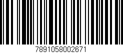 Código de barras (EAN, GTIN, SKU, ISBN): '7891058002671'