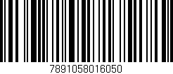 Código de barras (EAN, GTIN, SKU, ISBN): '7891058016050'