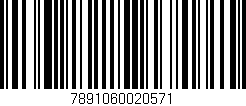 Código de barras (EAN, GTIN, SKU, ISBN): '7891060020571'