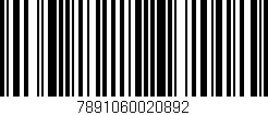 Código de barras (EAN, GTIN, SKU, ISBN): '7891060020892'