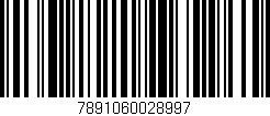 Código de barras (EAN, GTIN, SKU, ISBN): '7891060028997'