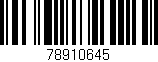 Código de barras (EAN, GTIN, SKU, ISBN): '78910645'