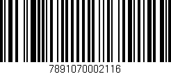 Código de barras (EAN, GTIN, SKU, ISBN): '7891070002116'