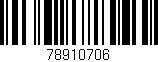Código de barras (EAN, GTIN, SKU, ISBN): '78910706'