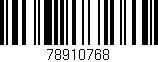 Código de barras (EAN, GTIN, SKU, ISBN): '78910768'