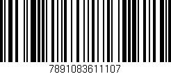 Código de barras (EAN, GTIN, SKU, ISBN): '7891083611107'