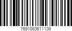 Código de barras (EAN, GTIN, SKU, ISBN): '7891083611138'