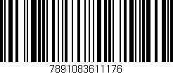 Código de barras (EAN, GTIN, SKU, ISBN): '7891083611176'