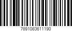 Código de barras (EAN, GTIN, SKU, ISBN): '7891083611190'