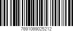 Código de barras (EAN, GTIN, SKU, ISBN): '7891089025212'