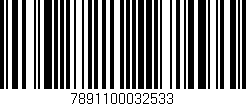 Código de barras (EAN, GTIN, SKU, ISBN): '7891100032533'