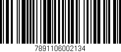 Código de barras (EAN, GTIN, SKU, ISBN): '7891106002134'