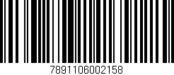Código de barras (EAN, GTIN, SKU, ISBN): '7891106002158'