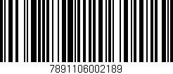 Código de barras (EAN, GTIN, SKU, ISBN): '7891106002189'