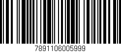 Código de barras (EAN, GTIN, SKU, ISBN): '7891106005999'