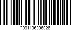 Código de barras (EAN, GTIN, SKU, ISBN): '7891106006026'
