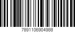 Código de barras (EAN, GTIN, SKU, ISBN): '7891106904988'