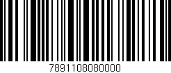 Código de barras (EAN, GTIN, SKU, ISBN): '7891108080000'