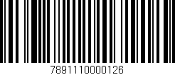 Código de barras (EAN, GTIN, SKU, ISBN): '7891110000126'