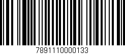 Código de barras (EAN, GTIN, SKU, ISBN): '7891110000133'