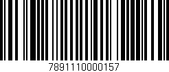 Código de barras (EAN, GTIN, SKU, ISBN): '7891110000157'