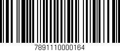 Código de barras (EAN, GTIN, SKU, ISBN): '7891110000164'